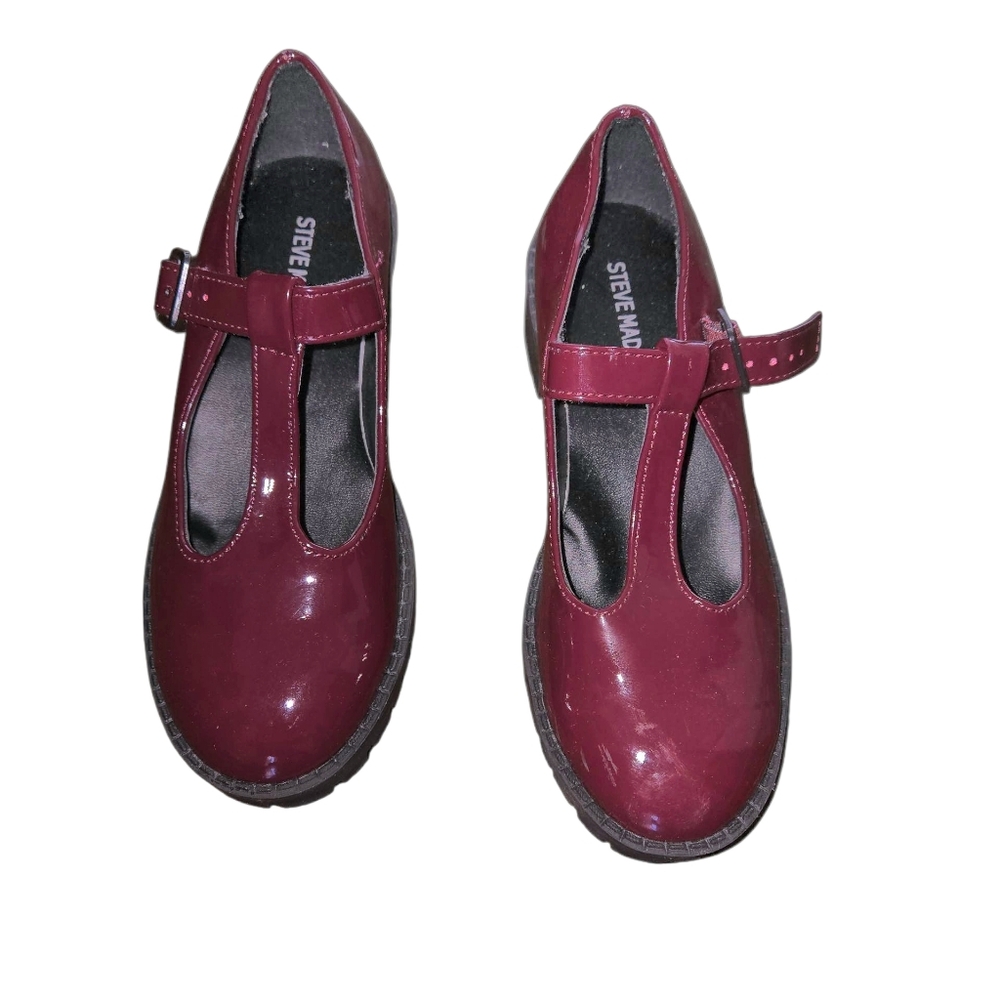 Steve Madden Kids Burgundy Patent Mary Jane Shoes – Size 1 💕